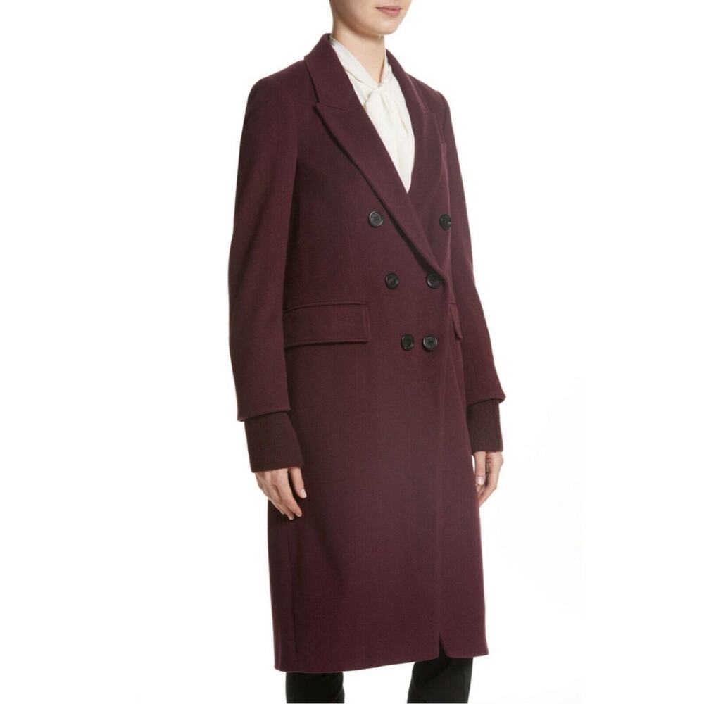 Burberry Cairndale Cashmere Coat US0 UK2 IT34 Currant Eggplant Wine Burgundy - Picture 11 of 11